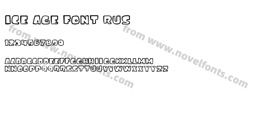 ice age font rusPreview