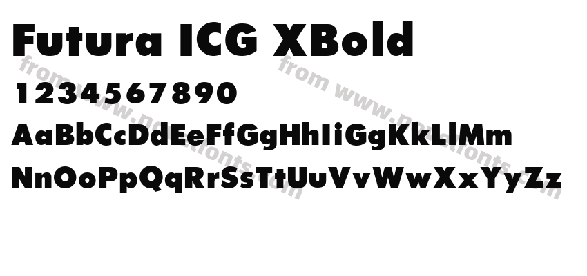 Futura ICG XBoldPreview