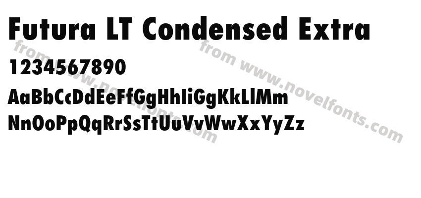 Futura LT Condensed ExtraPreview