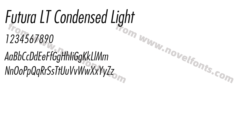 Futura LT Condensed LightPreview