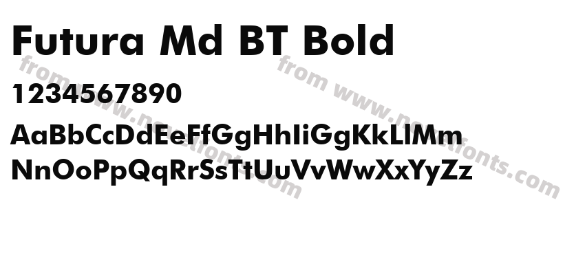 Futura Md BT BoldPreview