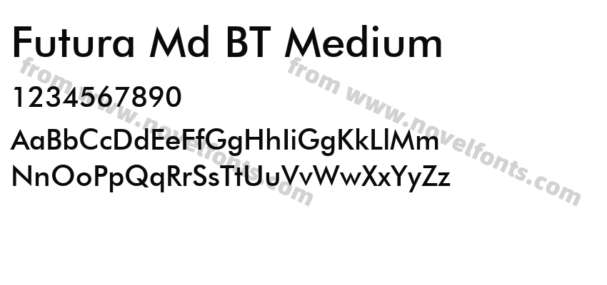 Futura Md BT MediumPreview