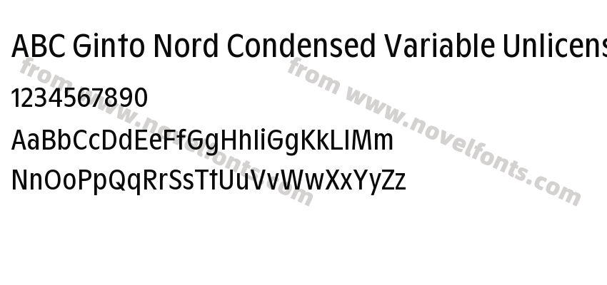 ABC Ginto Nord Condensed Variable Unlicensed Trial Condensed RegularPreview