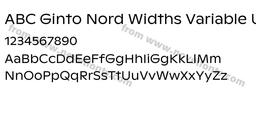 ABC Ginto Nord Widths Variable Unlicensed Trial RegularPreview