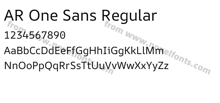 AR One Sans RegularPreview