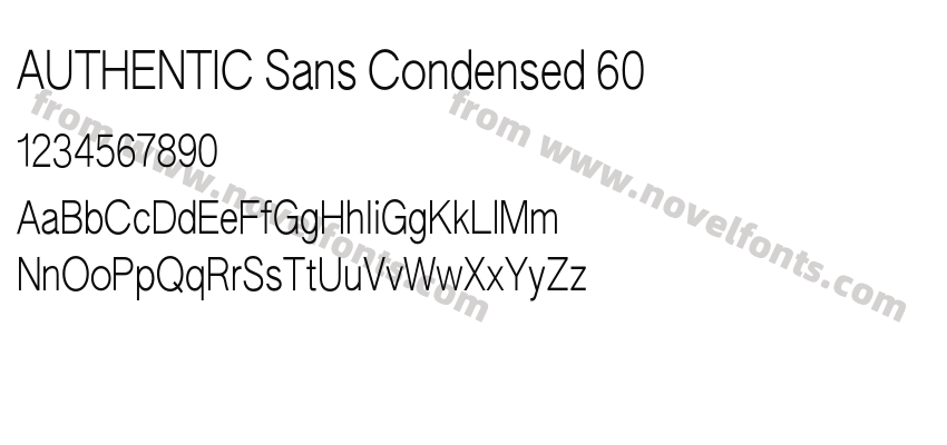 AUTHENTIC Sans Condensed 60Preview