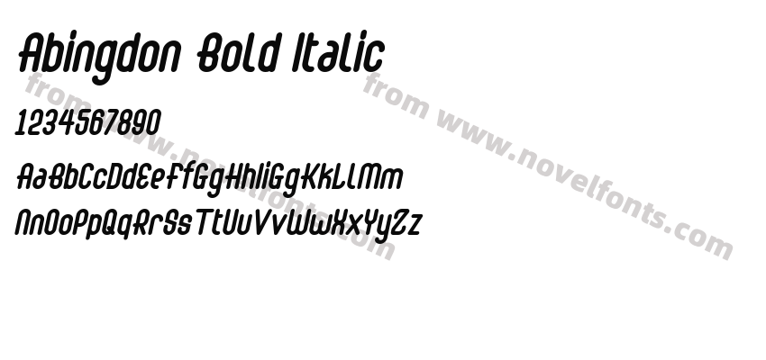 Abingdon Bold ItalicPreview