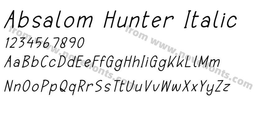 Absalom Hunter ItalicPreview