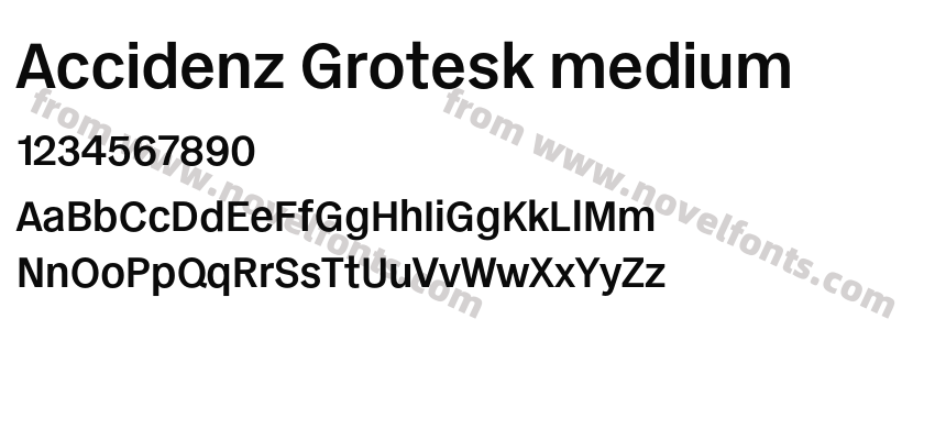 Accidenz Grotesk mediumPreview