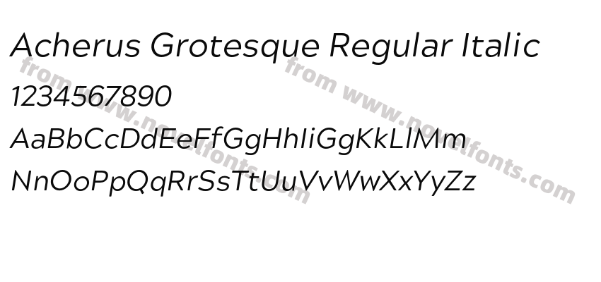 Acherus Grotesque Regular ItalicPreview