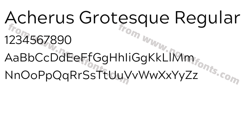 Acherus Grotesque RegularPreview