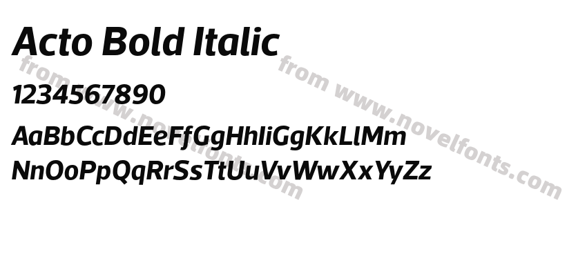 Acto Bold ItalicPreview