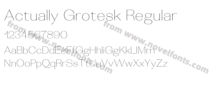 Actually Grotesk RegularPreview