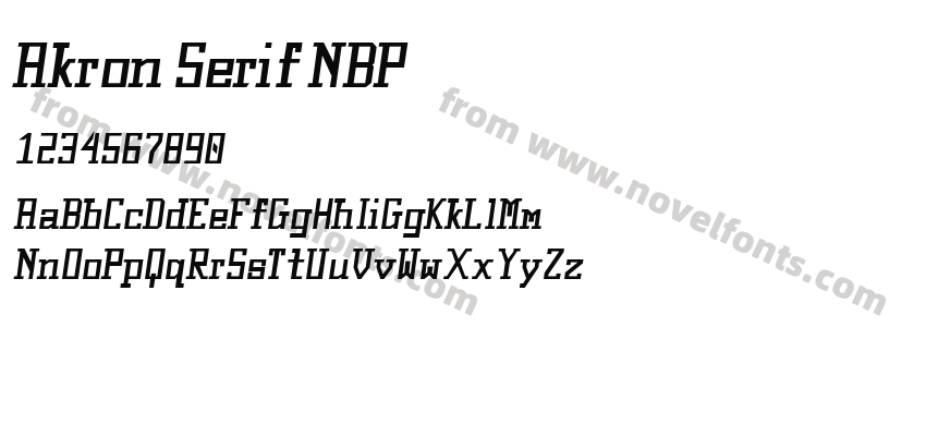 Akron Serif NBP Bold ItalicPreview