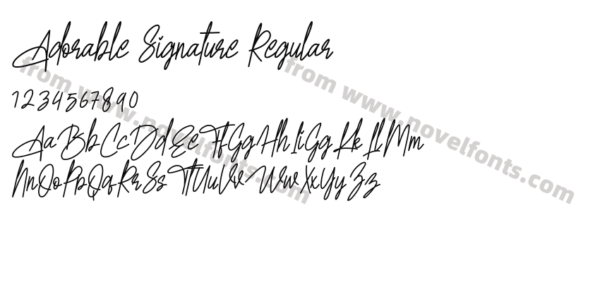 Adorable Signature RegularPreview