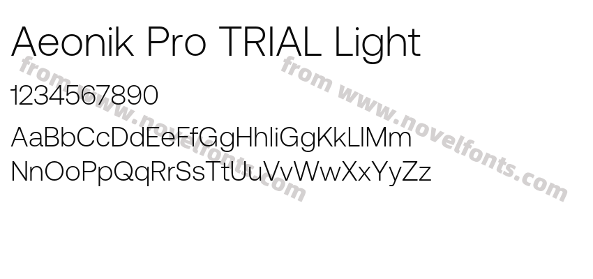 Aeonik Pro TRIAL LightPreview