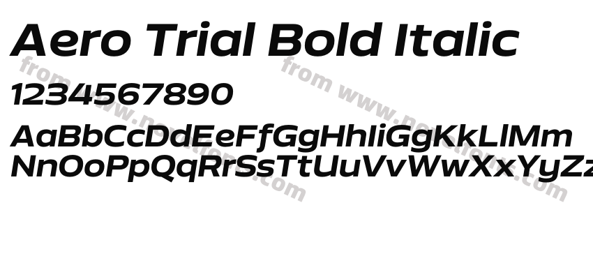 Aero Trial Bold ItalicPreview