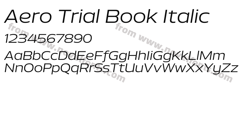 Aero Trial Book ItalicPreview