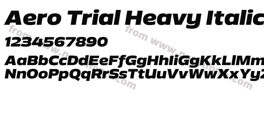 Aero Trial Heavy ItalicPreview