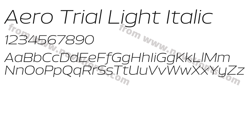 Aero Trial Light ItalicPreview