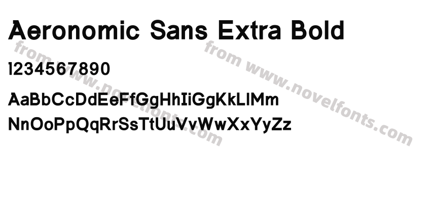 Aeronomic Sans Extra BoldPreview