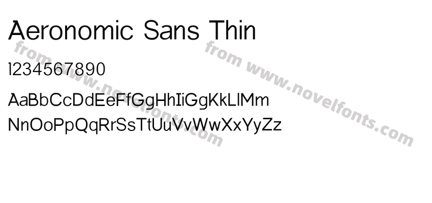 Aeronomic Sans ThinPreview