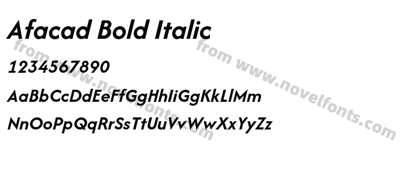 Afacad Bold ItalicPreview