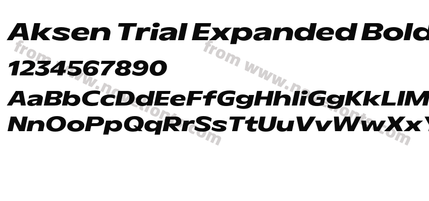 Aksen Trial Expanded Bold ItalicPreview