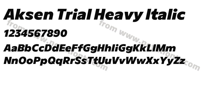 Aksen Trial Heavy ItalicPreview