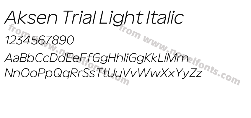 Aksen Trial Light ItalicPreview