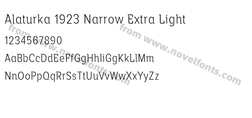 Alaturka 1923 Narrow Extra LightPreview