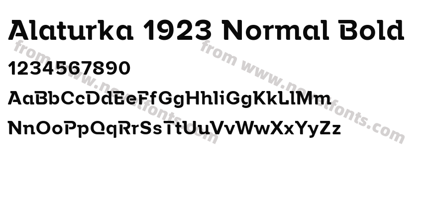 Alaturka 1923 Normal BoldPreview