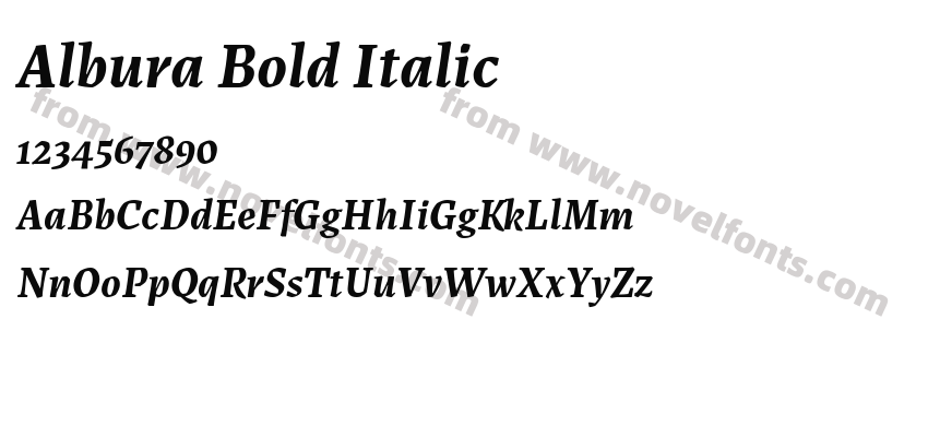 Albura Bold ItalicPreview