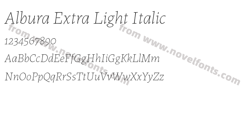 Albura Extra Light ItalicPreview