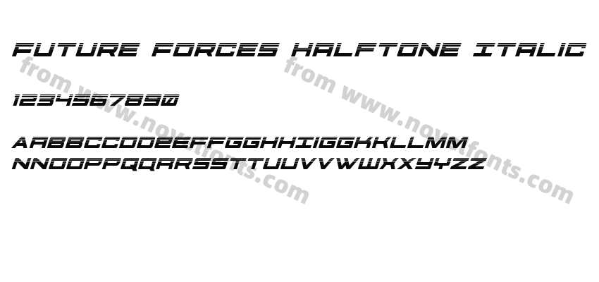 Future Forces Halftone ItalicPreview