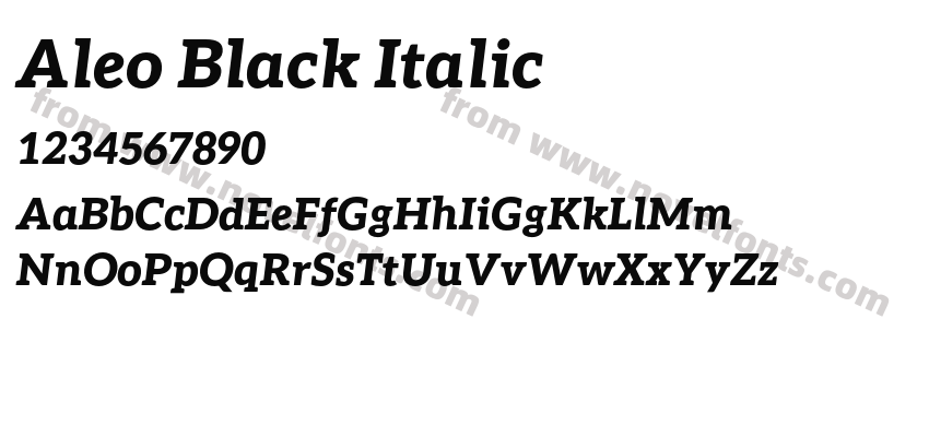 Aleo Black ItalicPreview