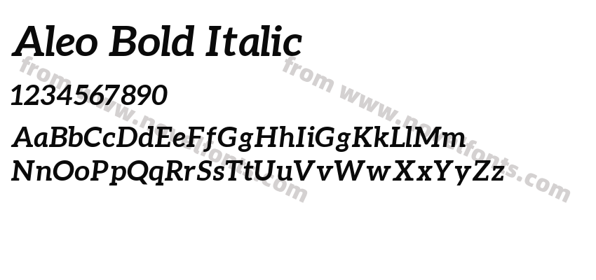 Aleo Bold ItalicPreview