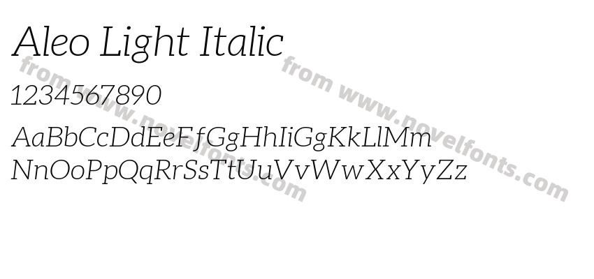 Aleo Light ItalicPreview