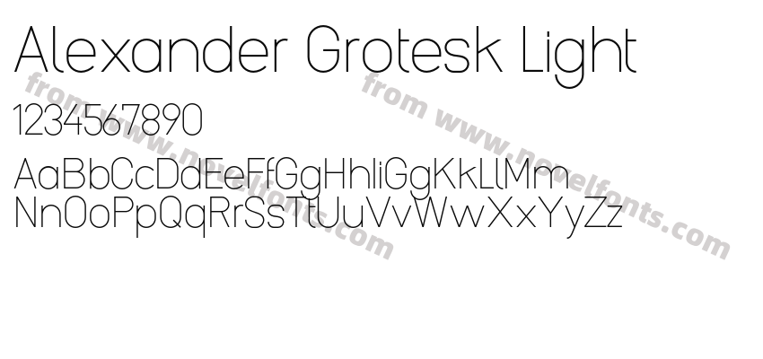 Alexander Grotesk LightPreview