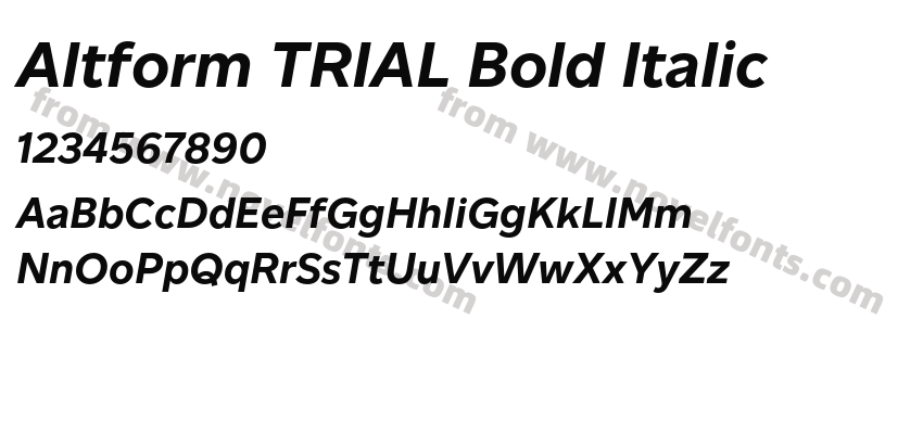 Altform TRIAL Bold ItalicPreview