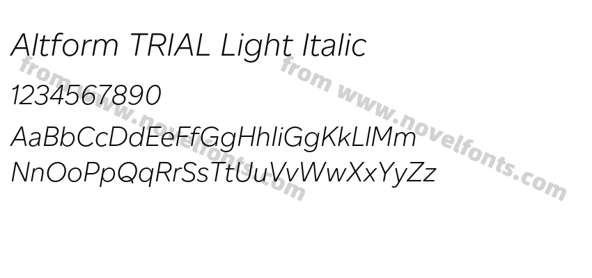 Altform TRIAL Light ItalicPreview