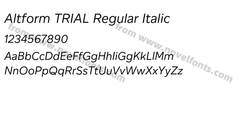 Altform TRIAL Regular ItalicPreview