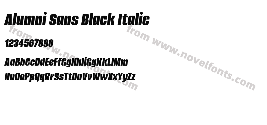 Alumni Sans Black ItalicPreview