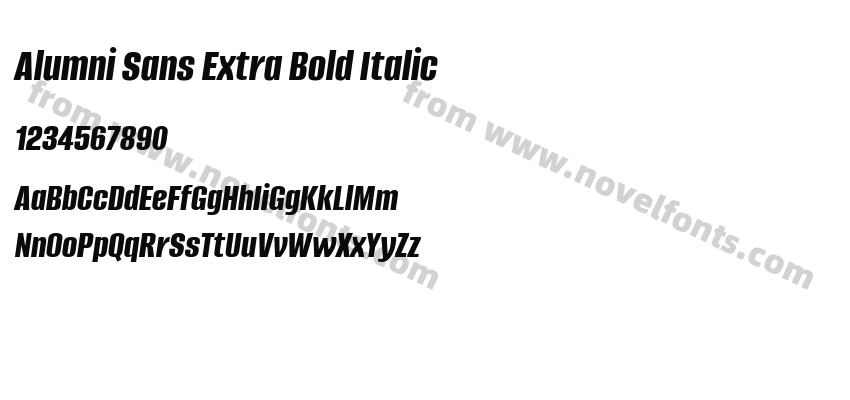 Alumni Sans Extra Bold ItalicPreview