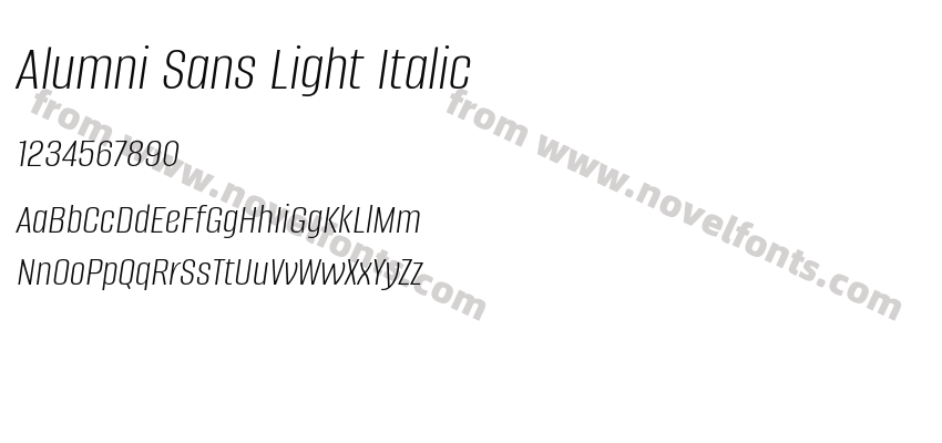 Alumni Sans Light ItalicPreview