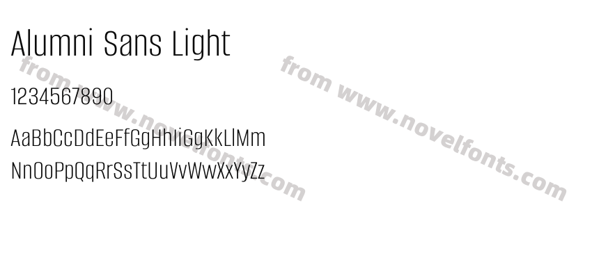 Alumni Sans LightPreview