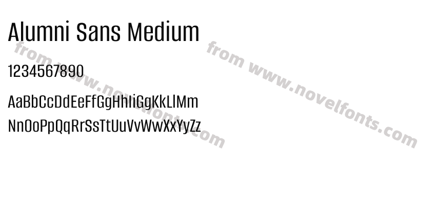 Alumni Sans MediumPreview