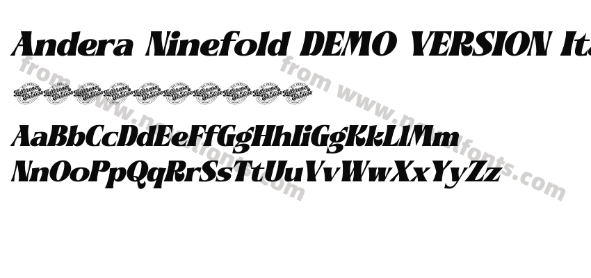 Andera Ninefold DEMO VERSION ItalicPreview