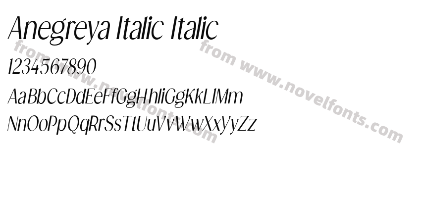 Anegreya Italic ItalicPreview