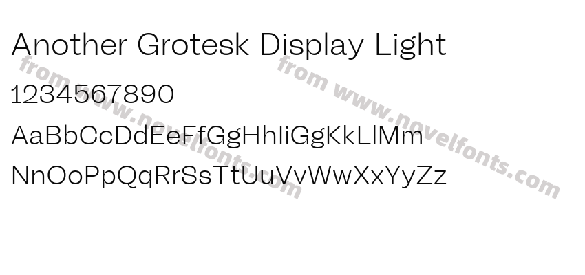 Another Grotesk Display LightPreview